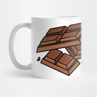 Chocolate Bar Pieces Digital Illustration Mug